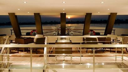 The Club Lounge at The Oberoi Zahra Luxury Nile Cruiser