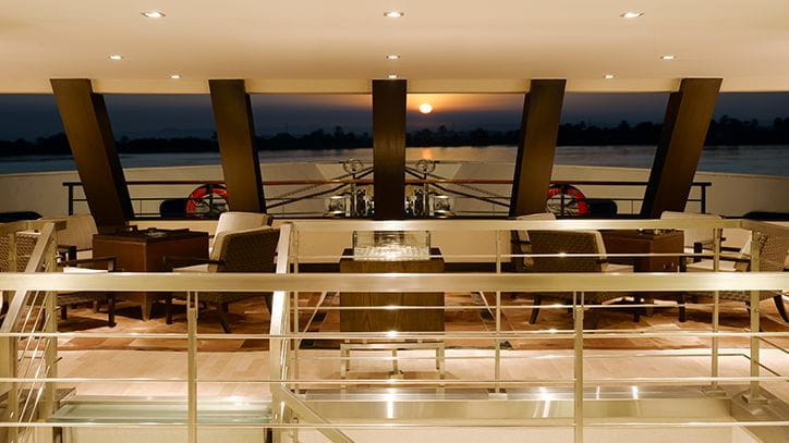 The Club Lounge at The Oberoi Zahra Luxury Nile Cruiser