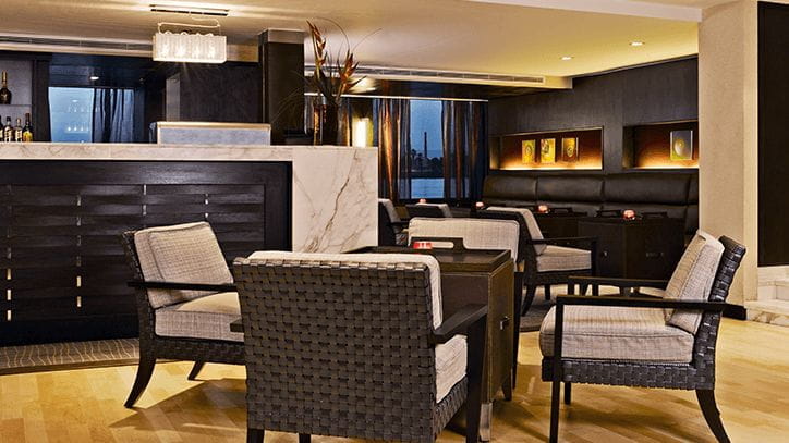 The Library and Cigar Lounge Best Lounge at The Oberoi Zahra Luxury Nile Cruiser