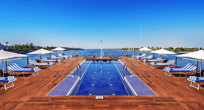 Swimming Pool at The Oberoi Zahra Luxury Nile Cruiser