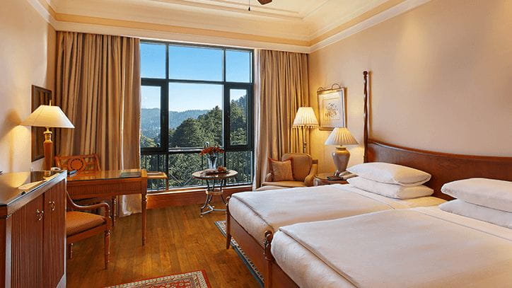 Premier Mountain View Rooms at The Oberoi Wildflower Hall 5 Star Hotel in Shimla